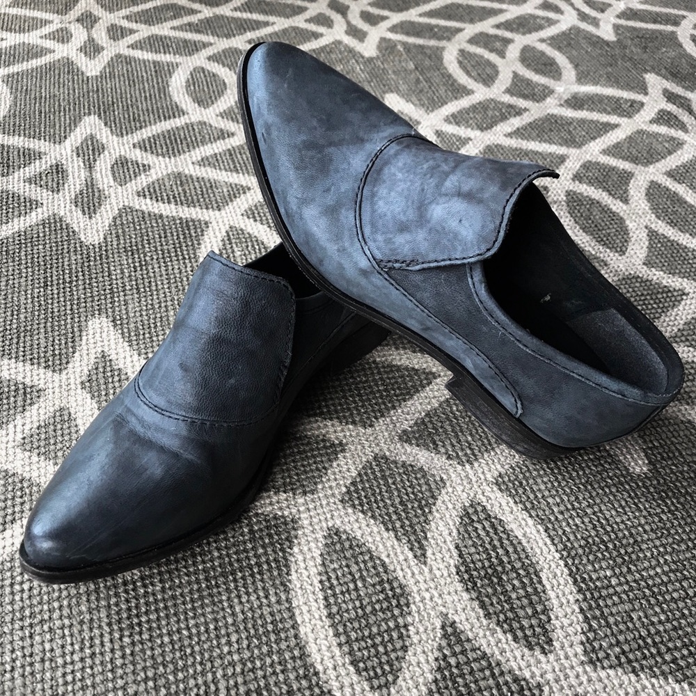 Free People Brady 38.5 Slip On Loafer Black
